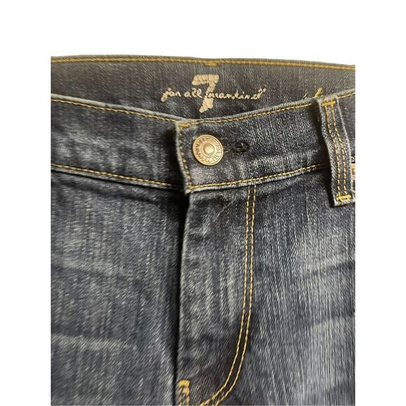 7 For All Mankind Womens Blue Full-Length Straight Leg Jeans Size 29 - Picture 3 of 9